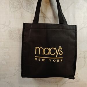 Macy's Black and Gold Mini  Tote Bag